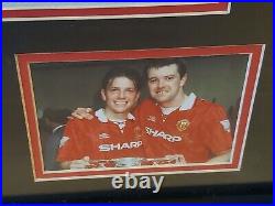 Signed Lee Sharpe & Gary Pallister Manchester United Framed Shirt