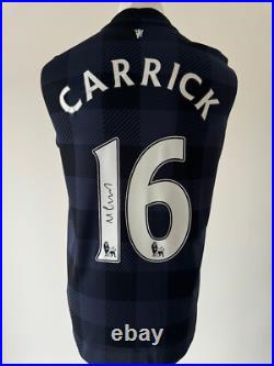 Signed MICHAEL CARRICK Retro Shirt Manchester United PROOF/COA England