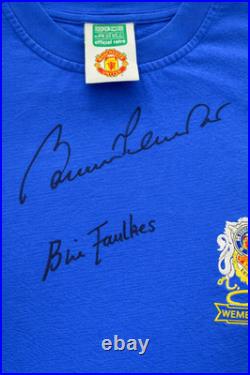 Signed Manchester United 1968 Shirt-Bobby Charlton & Bill Foulkes-COA