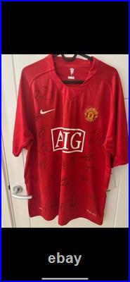 Signed Manchester United 2008 Shirt, Entire Squad
