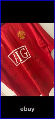 Signed Manchester United 2008 Shirt, Entire Squad
