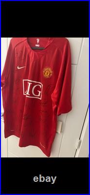 Signed Manchester United 2008 Shirt, Entire Squad
