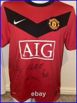 Signed Manchester United 2009 10 Autograph Shirt Sir Alex Giggs Scholes Brown