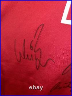 Signed Manchester United 2009 10 Autograph Shirt Sir Alex Giggs Scholes Brown