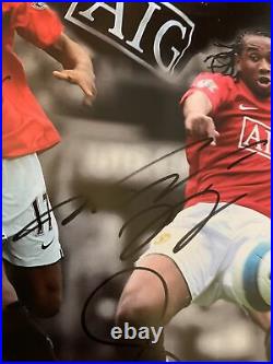 Signed Manchester United Autograph Montage Cristiano Ronaldo Anderon Nani