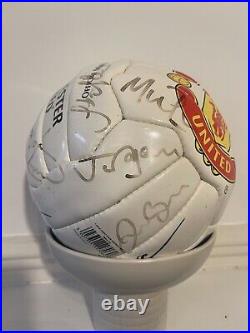 Signed Manchester United Football Ball 1998 Alex Ferguson And Whole Squad