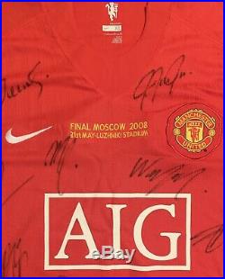 Signed Manchester United Jersey 2008 Champions League Final. Ronaldo, Rooney