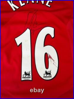 Signed Manchester United Keane No. 16 Believed To Be A Player Issue Shirt No COA