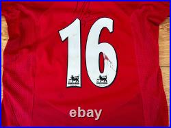 Signed Manchester United Keane No. 16 Believed To Be A Player Issue Shirt No COA