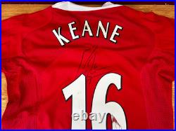 Signed Manchester United Keane No. 16 Believed To Be A Player Issue Shirt No COA