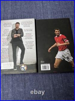 Signed Manchester United Roy Keane & Michael Carrick Books