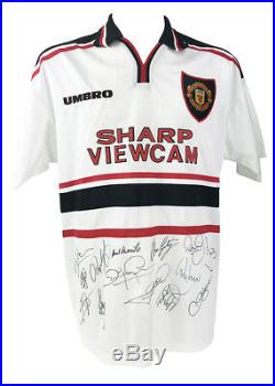 Signed Manchester United Shirt Fully Autographed Treble 1999 + Certificate