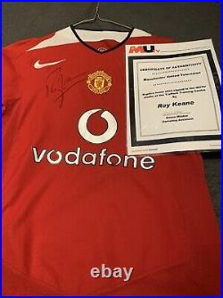 Signed Manchester United Shirt Roy Keane