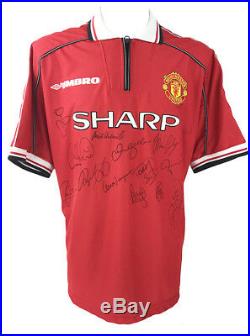 Signed Manchester United Shirt Treble Winners Jersey 1999 + Certificate