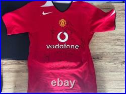 Signed Manchester United Shirt With Memorabilia Booklet