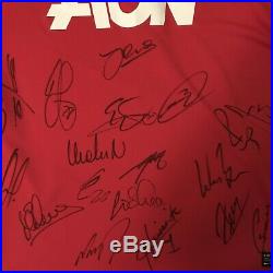 Signed Manchester United shirt 2010/2011 with COA Rooney, Vidic, Scholes etc