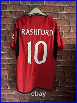 Signed Marcus Rashford Manchester United Autographed Shirt With COA See PROOF