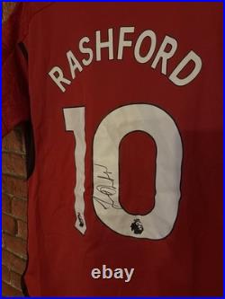 Signed Marcus Rashford Manchester United Autographed Shirt With COA See PROOF