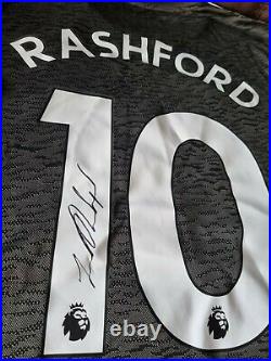 Signed Marcus Rashford Manchester United Away Shirt