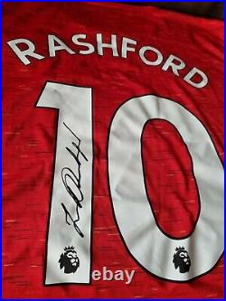Signed Marcus Rashford Manchester United Home Shirt