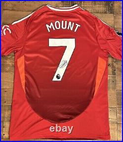 Signed Mason Mount Manchester United 24/25 Home Shirt Proof Portugal England