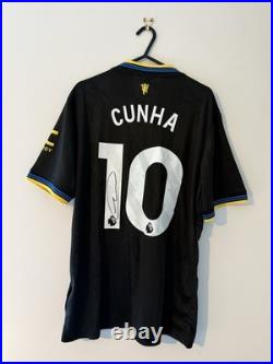 Signed Matheus Cunha Manchester United 25/26 3rd Shirt With Proof & COA