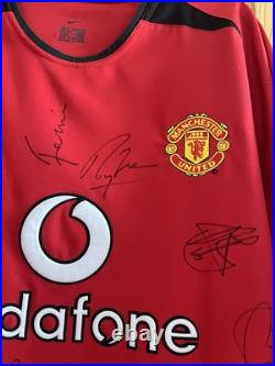 Signed Original Authentic 2002 Manchester United Football Shirt Red Signed Original Authentic 2002 Manchester United Football Shirt Red