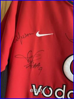Signed Original Authentic 2002 Manchester United Football Shirt Red Signed Original Authentic 2002 Manchester United Football Shirt Red