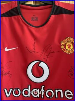 Signed Original Authentic 2002 Manchester United Football Shirt Red Signed Original Authentic 2002 Manchester United Football Shirt Red