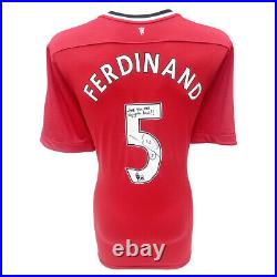 Signed Rio Ferdinand Shirt Manchester United Icon (Dedicated) +COA
