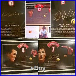 Signed Ronaldo / Rooney & Park Manchester United Framed Tributes Ltd Editions