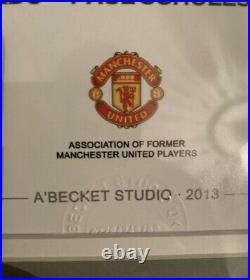 Signed Ronaldo Scholes Robson Manchester United Masterclass Framed Beckett