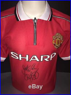 Signed Ryan Giggs Retro 1999 Manchester United Home Shirt