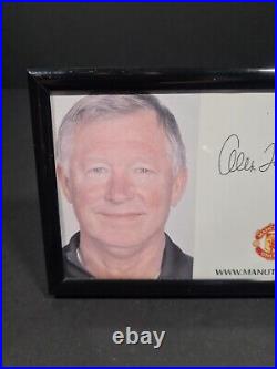 Signed Sir Alex Ferguson Official Club Card Manchester United Football Autograph