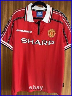 Signed Teddy Sheringham Manchester United Shirt With Coa Premier League Legend