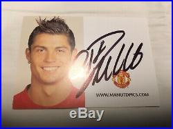 Signed a cristiano Ronaldo Manchester United club card