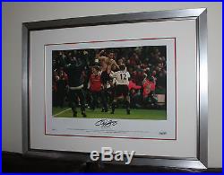 Signed and framed Ryan Giggs Manchester United photo FA Cup