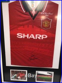 Signed and framed, genuine Eric Cantona Manchester United shirt, mint condition