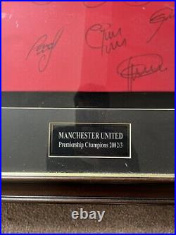 Signed manchester united shirt framed