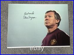 Sir Alex Ferguson Signed A3 Manchester United Football Club Photo Coa