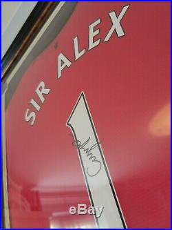 Sir Alex Ferguson Signed Framed Shirt Autograph Display Manchester United
