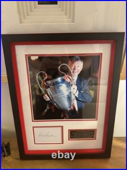 Sir Alex Ferguson Signed Genuine Manchester United Framed Display COA