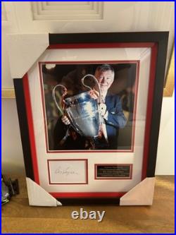 Sir Alex Ferguson Signed Genuine Manchester United Framed Display COA