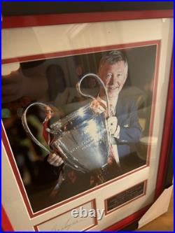 Sir Alex Ferguson Signed Genuine Manchester United Framed Display COA