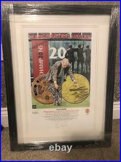 Sir Alex Ferguson Signed Limited edition Manchester United Lithograph COA Framed