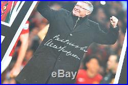 Sir Alex Ferguson Signed Photo Large Framed Manchester United Autograph Display
