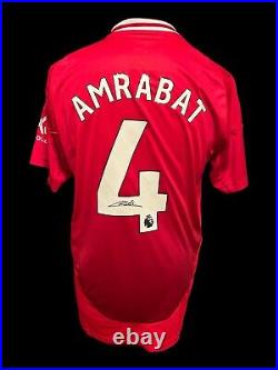 Sofyan Amrabat Manchester United 2024-25 Hand Signed Home Shirt