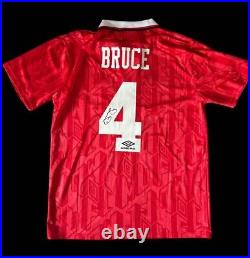 Steve Bruce Genuine Signed Manchester United 1992/94 Home Football Shirt