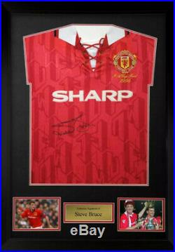 Steve Bruce Manchester United Framed / Personally Signed Shirt
