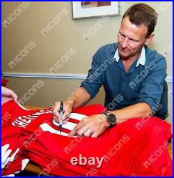 Teddy Sheringham Back Signed Manchester United Home Shirt Autograph Jersey